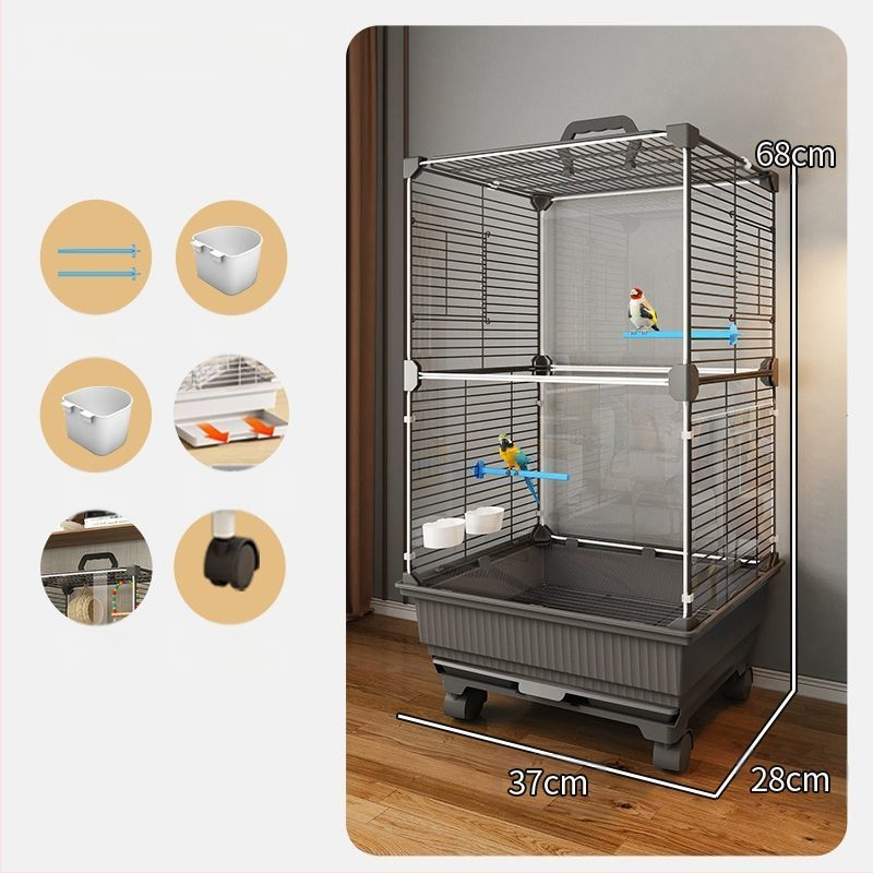 Putnu būris, papagaiļa būris, Bage, Xuanfeng, tīģera āda, īpaša, liela villa, izšūšana, peonija, mazs, saules putnu būris, mājsaimniecība