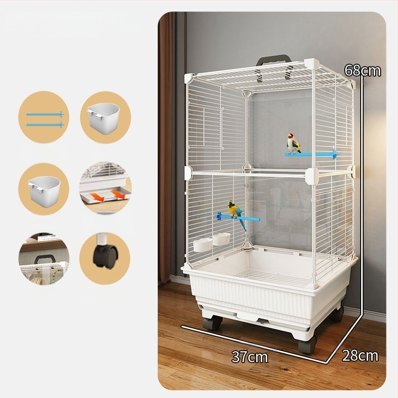 Putnu būris, papagaiļa būris, Bage, Xuanfeng, tīģera āda, īpaša, liela villa, izšūšana, peonija, mazs, saules putnu būris, mājsaimniecība