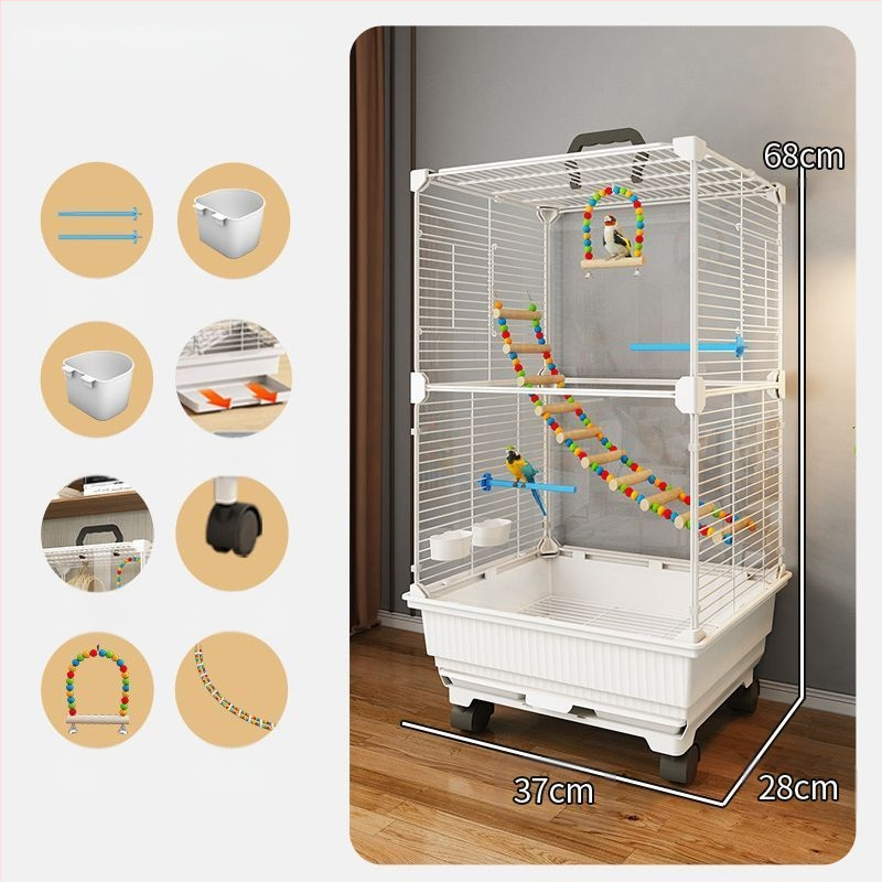 Putnu būris, papagaiļa būris, Bage, Xuanfeng, tīģera āda, īpaša, liela villa, izšūšana, peonija, mazs, saules putnu būris, mājsaimniecība