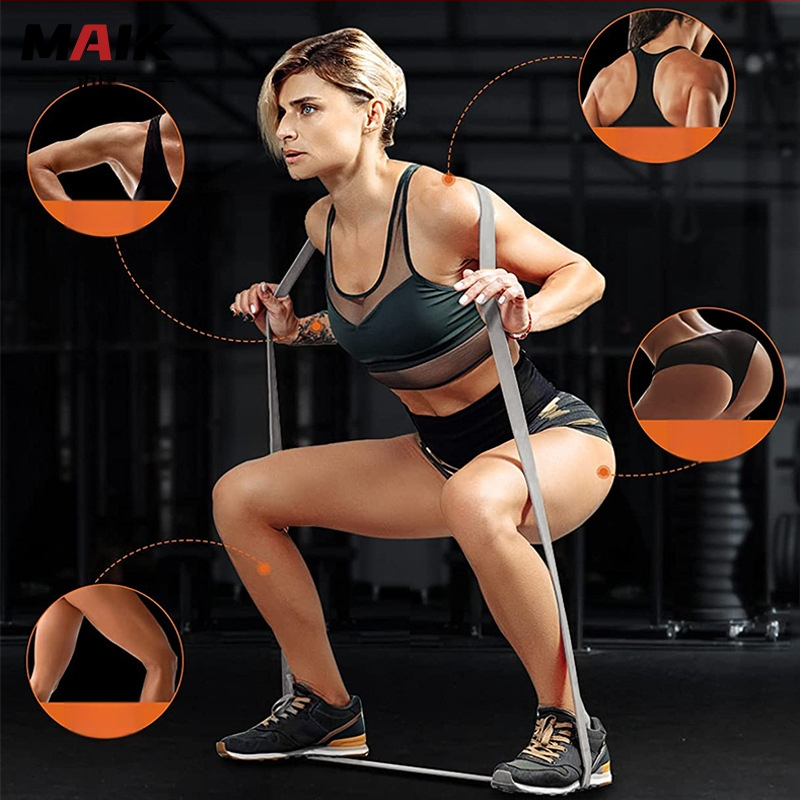 Meeste koduseks kergejõustikuks mõeldud jõutreeningu kummilint must-hall gradientvärvides veniv latekspinguti