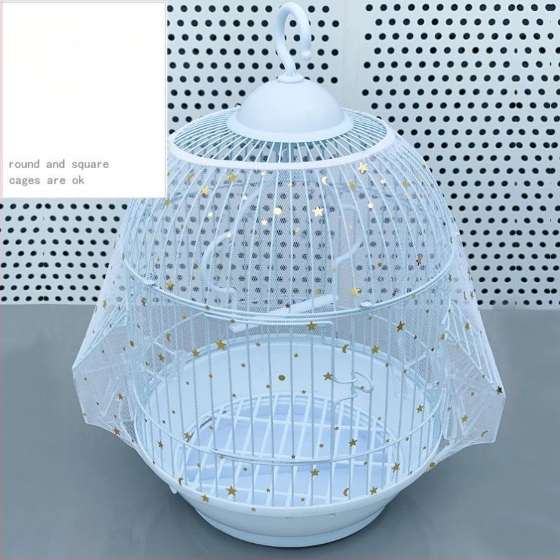 Madárkalitka fröccsenésgátló takaró Madárkalitka szövettakaró kalitka ruhatakarók Madártakaró géztakaró kalitka fröccsenésgátló háló légáteresztő húzózsinóros teljes értékű