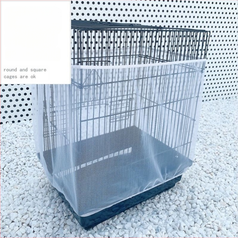 Madárkalitka fröccsenésgátló takaró Madárkalitka szövettakaró kalitka ruhatakarók Madártakaró géztakaró kalitka fröccsenésgátló háló légáteresztő húzózsinóros teljes értékű