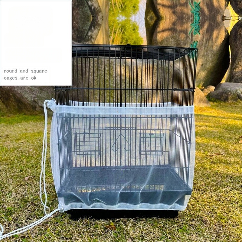 Madárkalitka fröccsenésgátló takaró Madárkalitka szövettakaró kalitka ruhatakarók Madártakaró géztakaró kalitka fröccsenésgátló háló légáteresztő húzózsinóros teljes értékű