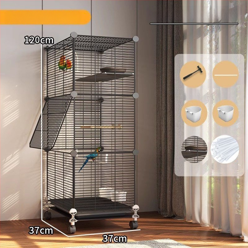 Suur pritsmekindel linnupuur papagoidele, kakaduudele, kuldnokkadele, suurtele müünidele, viirpapagoidele ja kanaarilindudele, luksuslik haljastusvilla