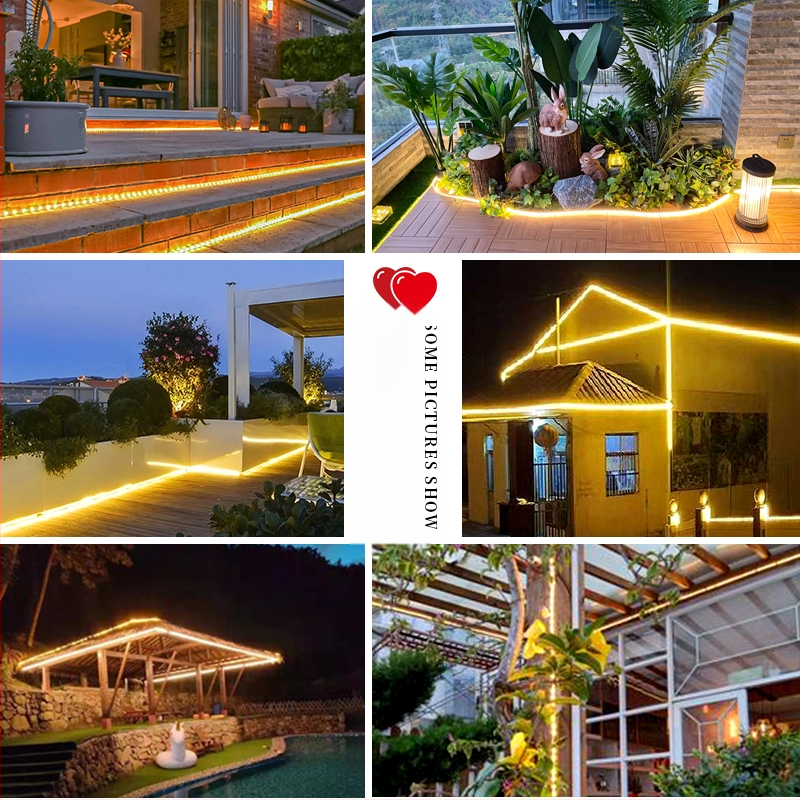 Uus päikesevalgusti välistingimustes kasutatava veekindla üliereda sisehoovi rõdu aia atmosfäärivalgusega villa räästa LED-valgusribaga