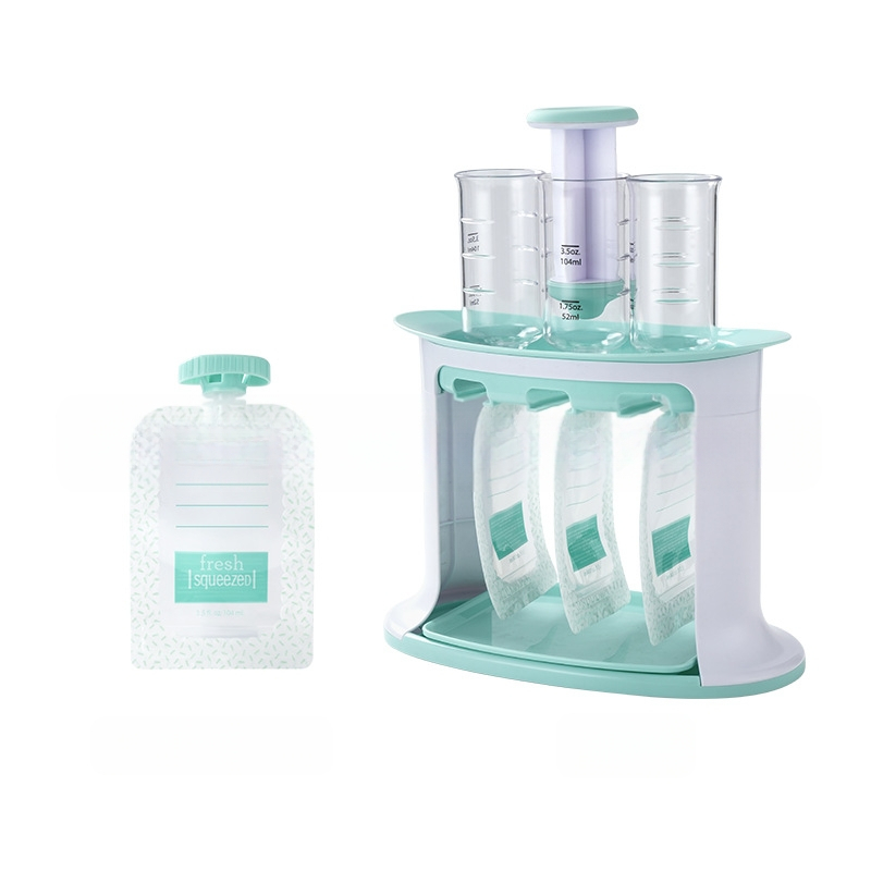 Vaikų tyrės spaudyklė buitiniam virtuvės dozatoriui, maisto papildų gamybos rankiniu kūdikių maisto papildų laikymo maišeliui, maisto papildų aparatui