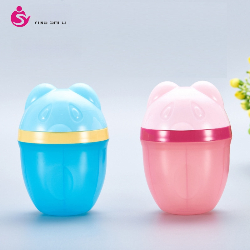 Gamykloje tiesiogiai pagaminta trijų sluoksnių nešiojama pieno miltelių trijų skyrių besisukanti pieno miltelių dėžutė naujagimio pieno miltelių laikymo dėžutė