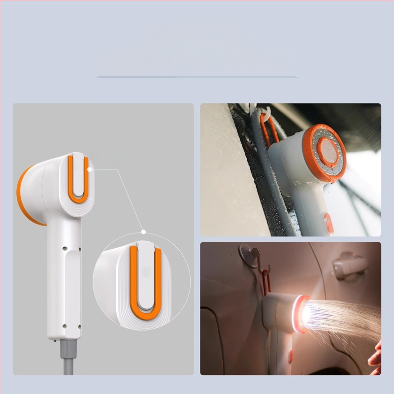 2025 m. naujas lauko dušo apšvietimas, integruotas maudymosi patogus įtaisas, kempingo bendrabutis, elektrinis mobilus dušas