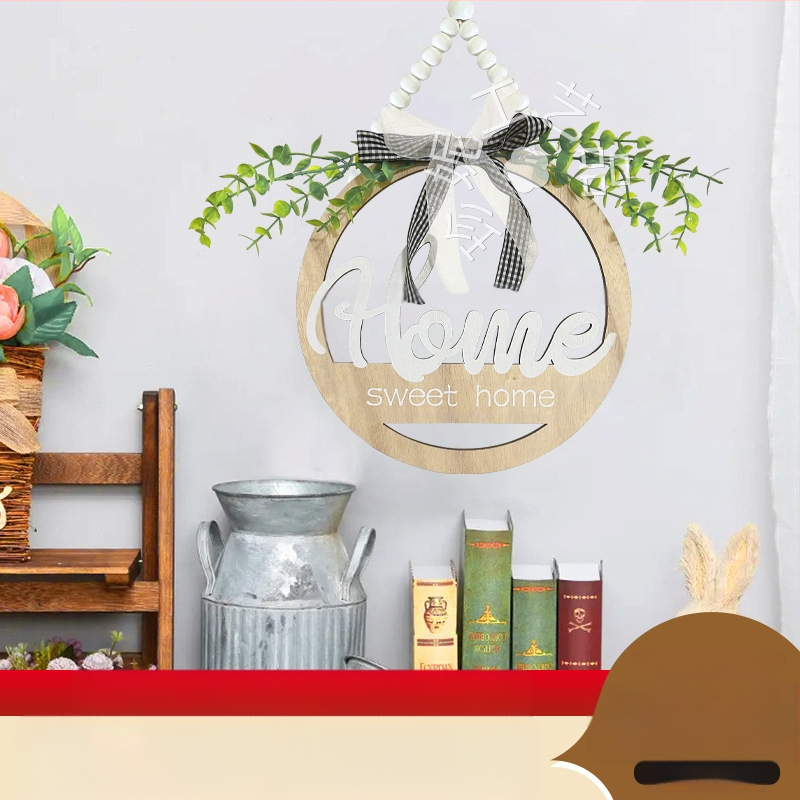 Üreges fa koszorú Márka Home English Wood Wood Brand Húsvéti Karácsonyi Lakberendezés Ajtómedál