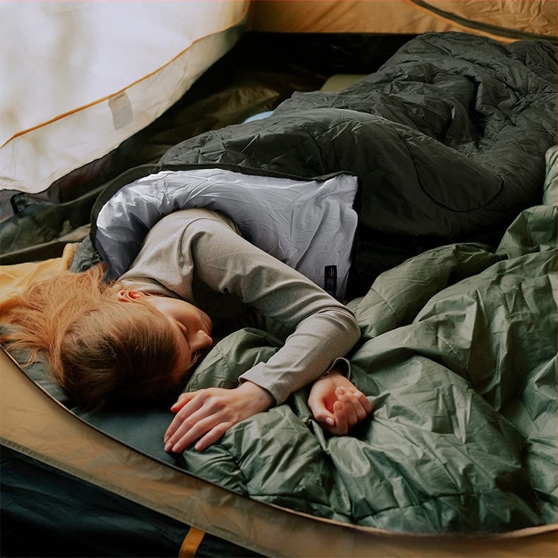 Kohandatud välistingimustes kasutatav täiskasvanute üheinimese magamiskott, telkimisstiilis paksendatud magamiskott, Amazoni enimmüüdud puhta värvi magamiskott