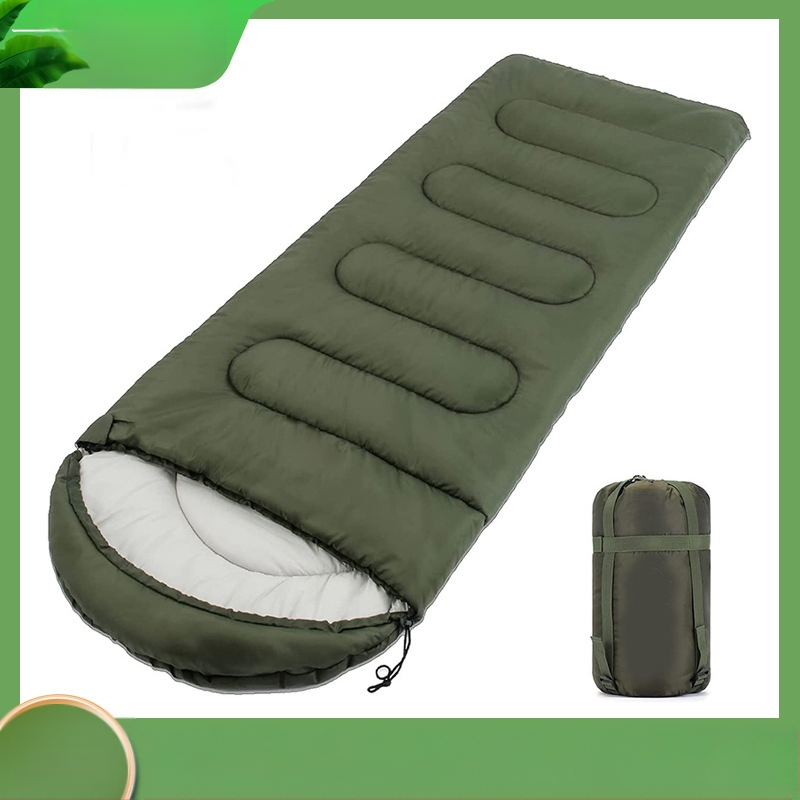 Kohandatud välistingimustes kasutatav täiskasvanute üheinimese magamiskott, telkimisstiilis paksendatud magamiskott, Amazoni enimmüüdud puhta värvi magamiskott