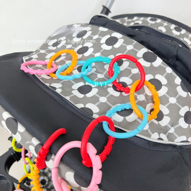 Vaivorykštės kramtukas kūdikiui Vaivorykštės žiedas Kramtukas Didmeninė prekyba Saugus plastikinis sankabos žiedas