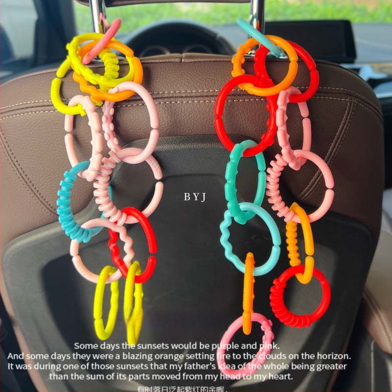 Vaivorykštės kramtukas kūdikiui Vaivorykštės žiedas Kramtukas Didmeninė prekyba Saugus plastikinis sankabos žiedas