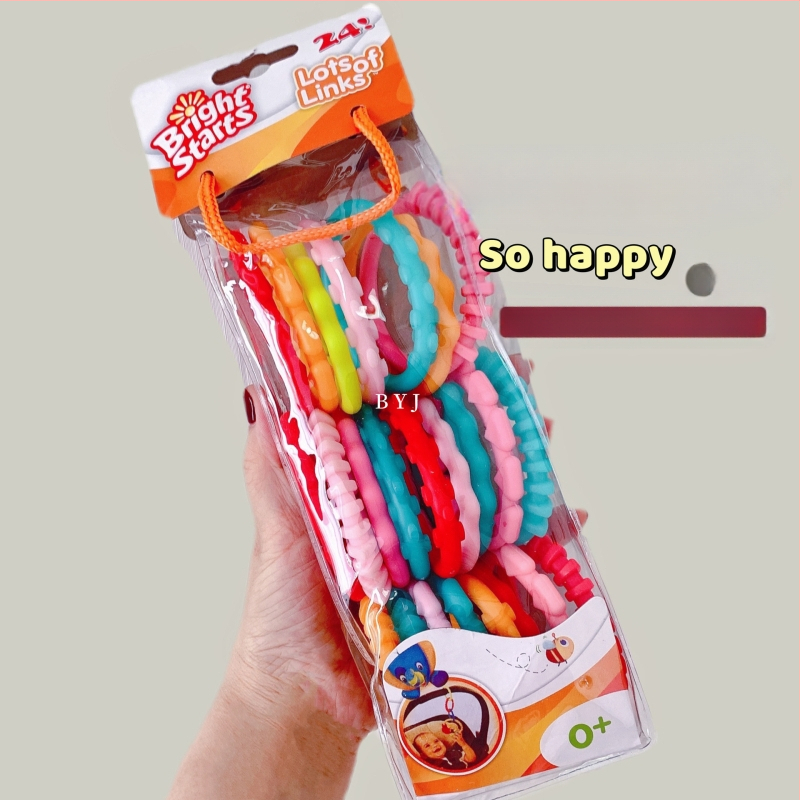 Vaivorykštės kramtukas kūdikiui Vaivorykštės žiedas Kramtukas Didmeninė prekyba Saugus plastikinis sankabos žiedas