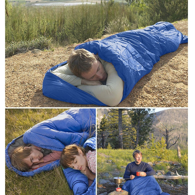 Guangdongi piiriülene välistingimustes telkimiseks mõeldud magamiskott õõnes puuvillane isolatsioonitekk kaasaskantav reisimiseks mõeldud termoümbrik hädaolukorra magamiskott