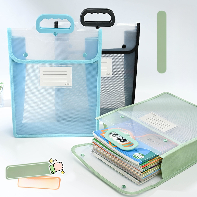 Läbipaistev dokumendikott, veekindel PP-klõpsuga hoiukott, õpilase testkott, suure mahutavusega A4 infokott, koolikott, õppematerjal