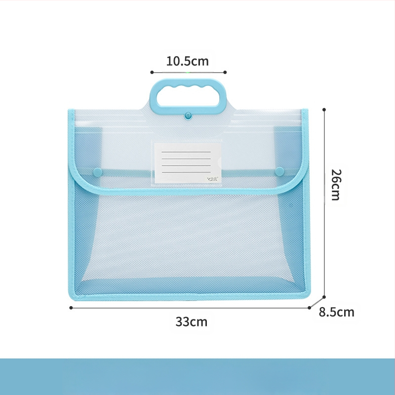 Läbipaistev dokumendikott, veekindel PP-klõpsuga hoiukott, õpilase testkott, suure mahutavusega A4 infokott, koolikott, õppematerjal