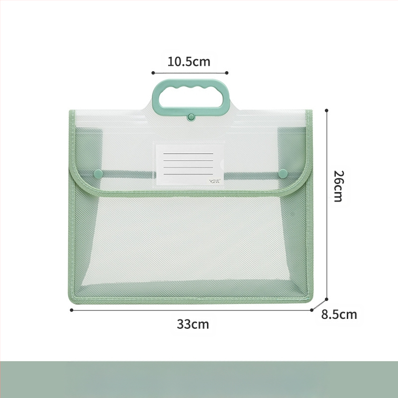 Läbipaistev dokumendikott, veekindel PP-klõpsuga hoiukott, õpilase testkott, suure mahutavusega A4 infokott, koolikott, õppematerjal