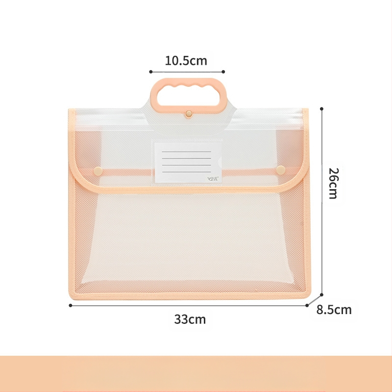 Läbipaistev dokumendikott, veekindel PP-klõpsuga hoiukott, õpilase testkott, suure mahutavusega A4 infokott, koolikott, õppematerjal