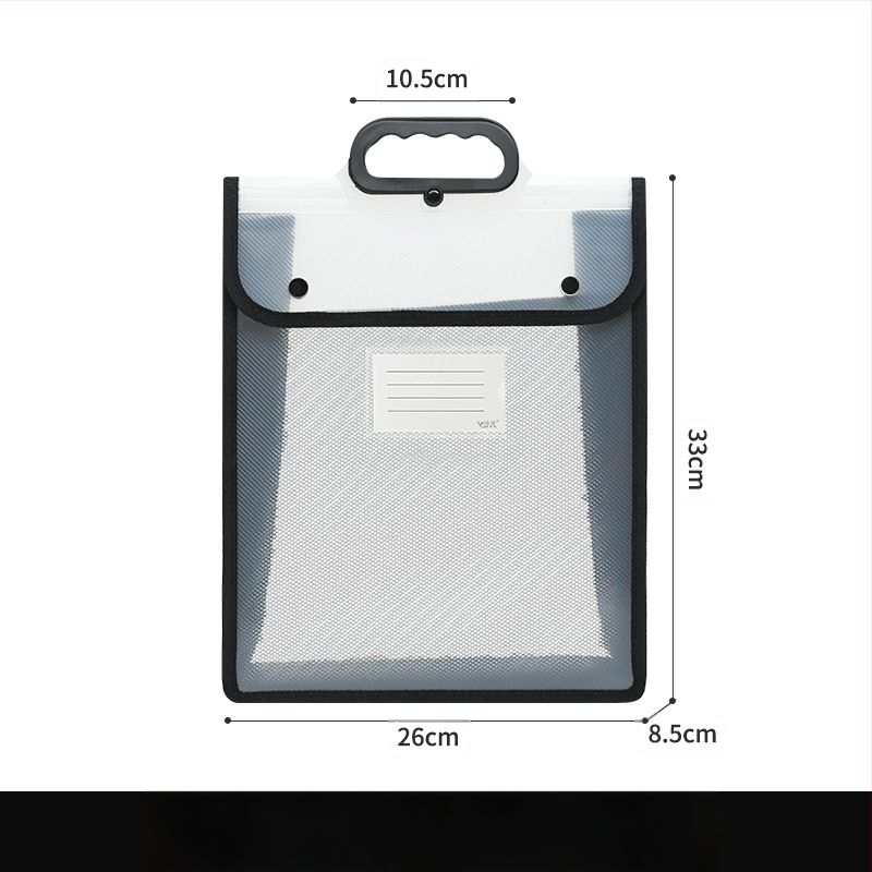 Läbipaistev dokumendikott, veekindel PP-klõpsuga hoiukott, õpilase testkott, suure mahutavusega A4 infokott, koolikott, õppematerjal