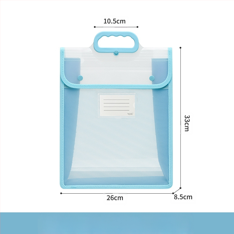 Läbipaistev dokumendikott, veekindel PP-klõpsuga hoiukott, õpilase testkott, suure mahutavusega A4 infokott, koolikott, õppematerjal