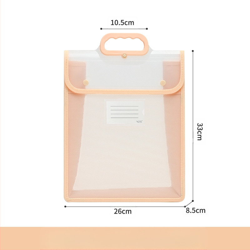 Läbipaistev dokumendikott, veekindel PP-klõpsuga hoiukott, õpilase testkott, suure mahutavusega A4 infokott, koolikott, õppematerjal