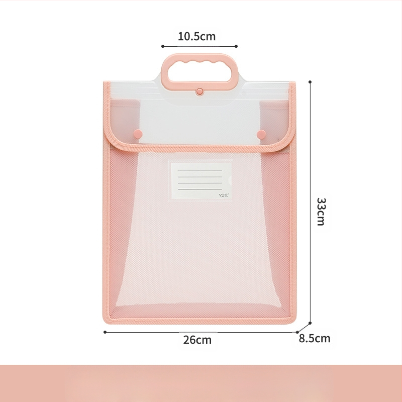 Läbipaistev dokumendikott, veekindel PP-klõpsuga hoiukott, õpilase testkott, suure mahutavusega A4 infokott, koolikott, õppematerjal