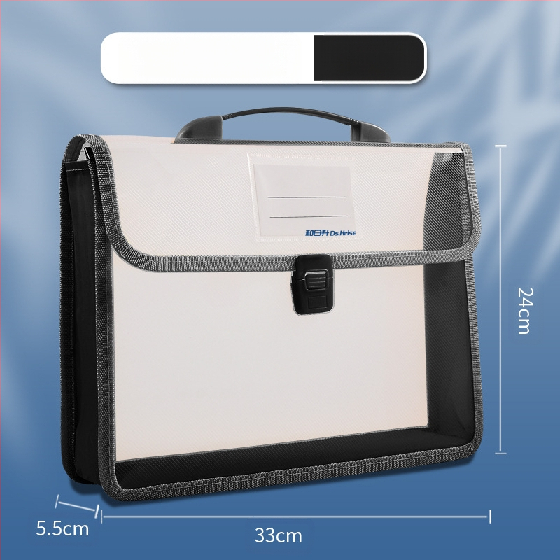 Преносима чанта за документи A4, информационна чанта, триизмерна, с голям капацитет, чанта за съхранение на учебници и данни, водоустойчива и преносима