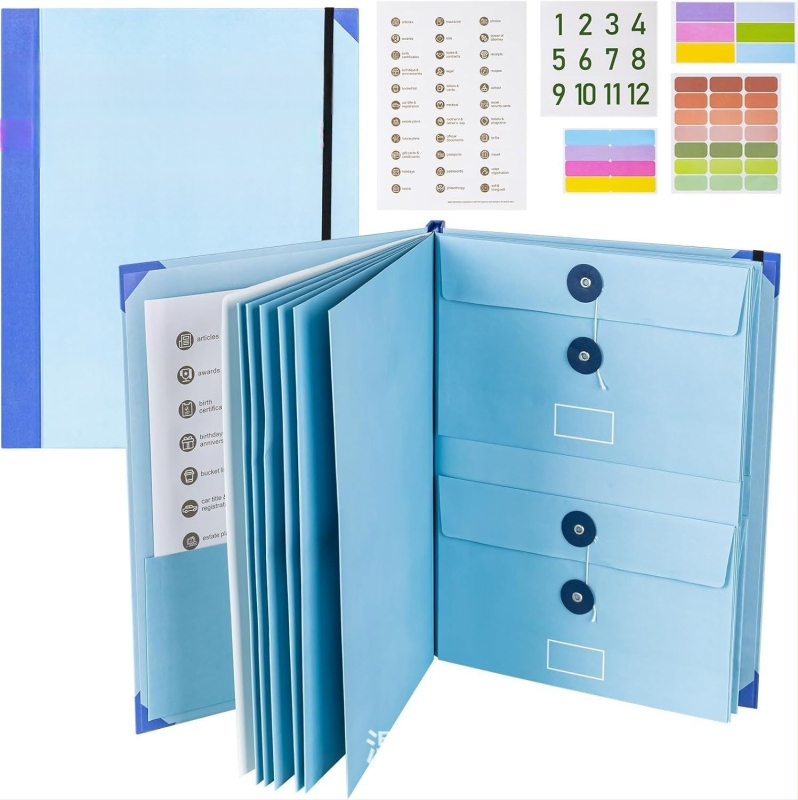 Piiriülene kaustade kataloog, mis sisaldab Manila taskukausta ja organipakendit, 20 tk