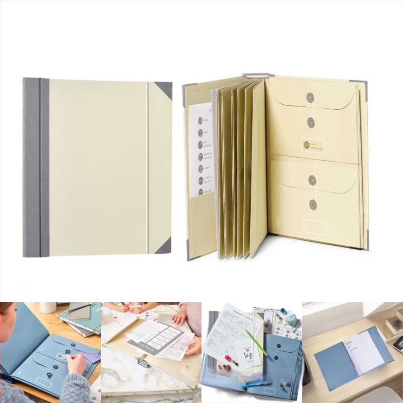 Piiriülene kaustade kataloog, mis sisaldab Manila taskukausta ja organipakendit, 20 tk