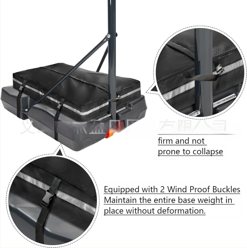 Φορητή τσάντα βαρών για σκελετό μπάσκετ, βαριά βάση, τσάντα με άμμο για βάση μπάσκετ