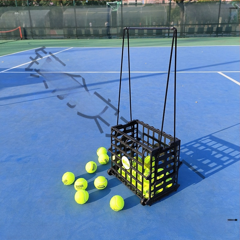 Ratastega tennisepallikorv ~ Tennisepallikorjaja Tennisepallikorjaja Maagilise raamiga pallikorjaja Korvipallikorjaja