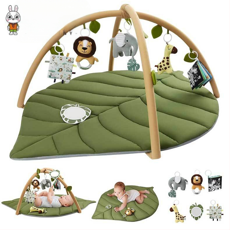 Prabangus ropojamasis kilimėlis kūdikiams, itin sutirštėjęs lapų džiunglių žaidimų kilimėlis, sulankstomas kilimėlis, kūdikių žaidimų kilimėlis, ankstyvojo ugdymo žaidimas