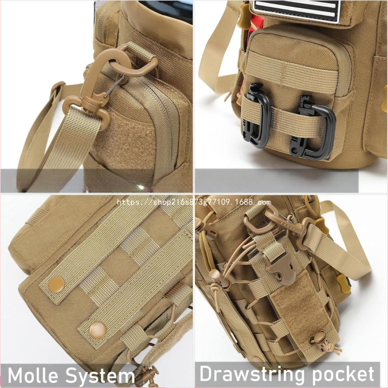 Taktikaline käekott veepudelikoti jaoks, reguleeritava õlarihmaga Oxfordi riidest kott, isoleeritud, veekindel ja kulumiskindel veepudelikott