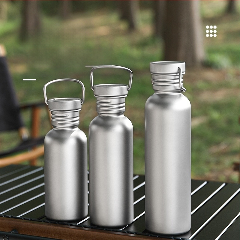 Titano puodelis lauko gryno titano sportinis vandens butelis kempingui dviračių vandens butelis kelioninis metalinis geriamasis indas nešiojamas vandens puodelis titano puodelis