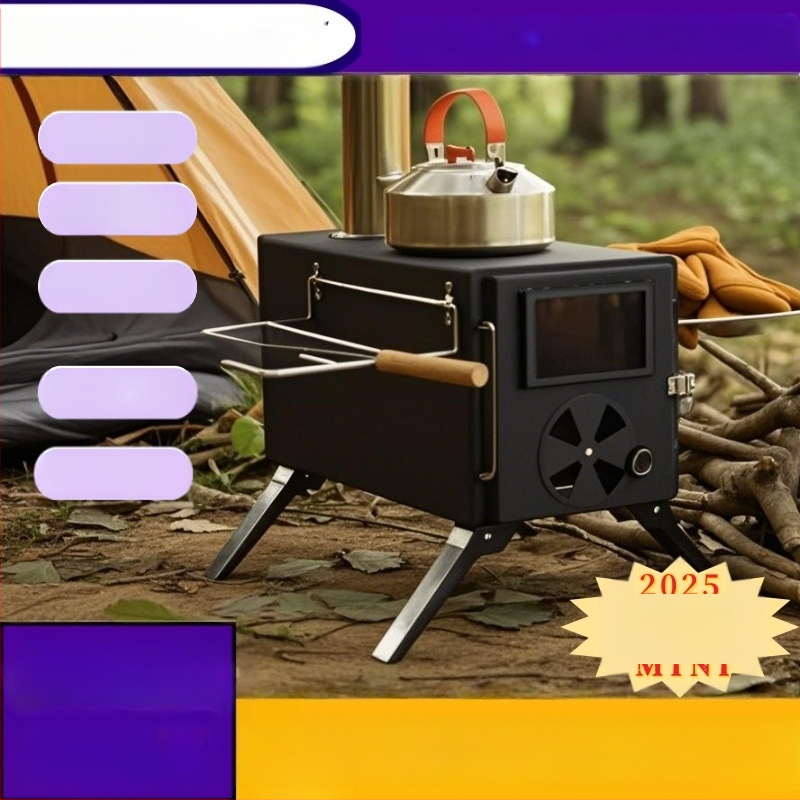 Határokon átnyúló kültéri kemping fatüzelésű kályha sátorkályha fűtőkályha könnyen összecsukható hordozható multifunkcionális tűzifa kályhával