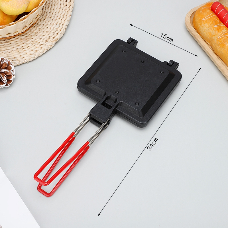 Jaapani stiilis võileivaküpsetusklamber eemaldatav kokkupandav kahepoolne leiva röstsaia vorm välistingimustes kasutatav gaasiga kahepoolne praepann hulgimüük