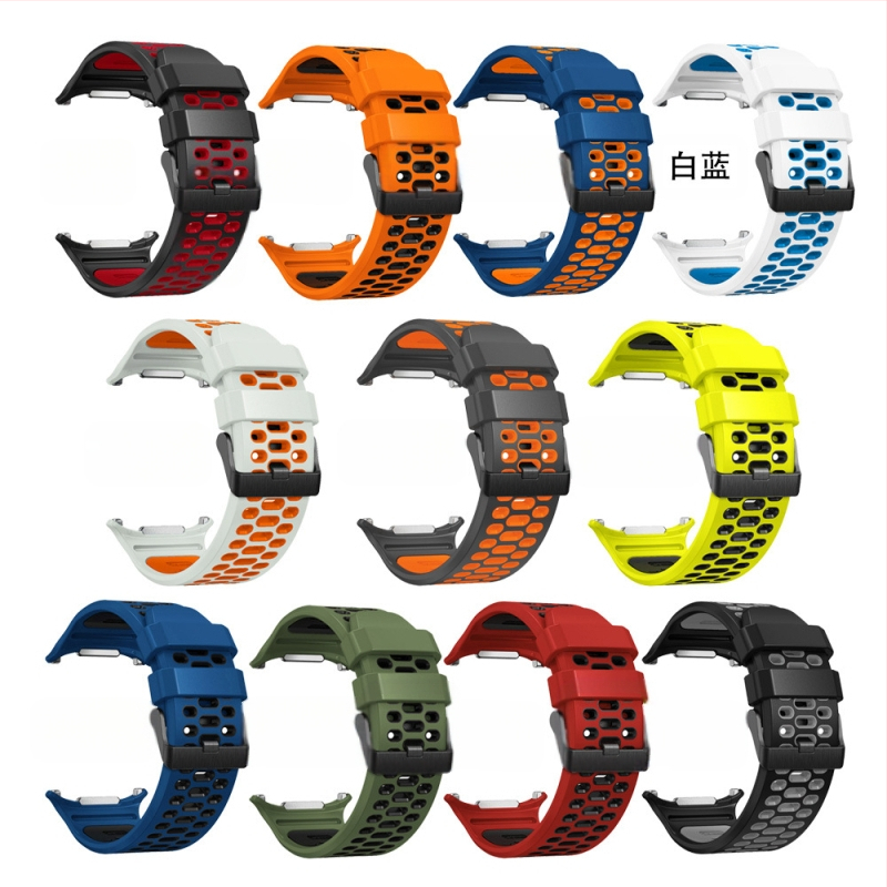 Samsungi kella ülimalt hingavale kahevärvilisele silikoonrihmale, watch7 ultra sportrihmale (47 mm)