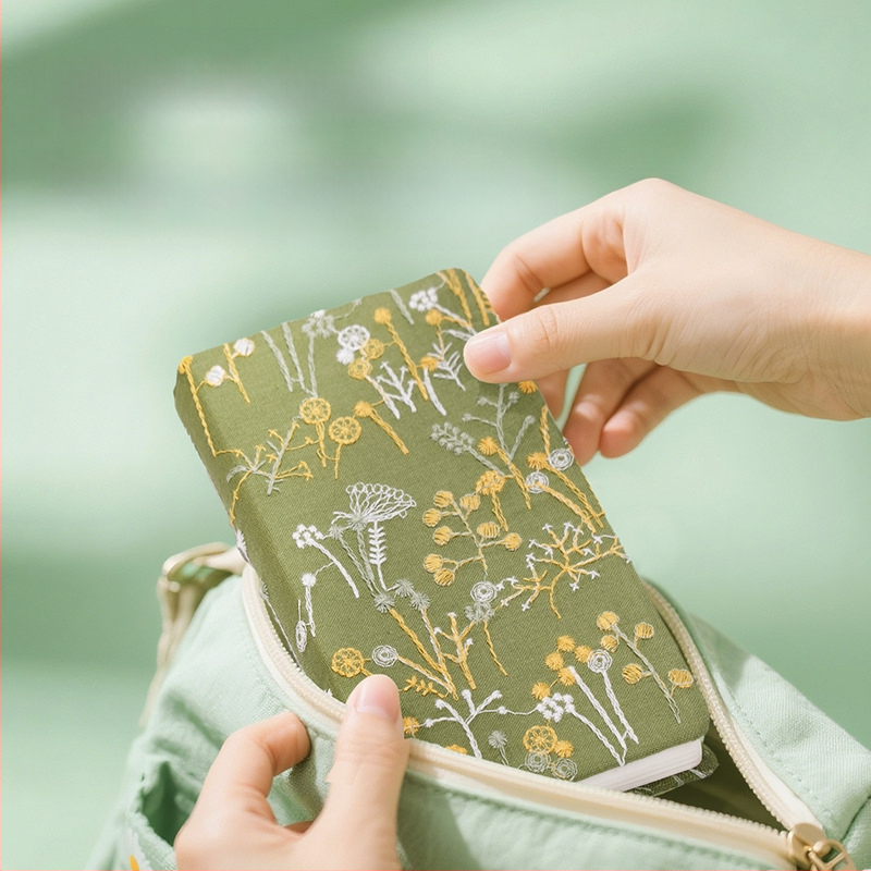 Kézikönyv, Százszorszép Irodalmi Hímzésnapló, Kis Virágos, Vászonnal Borított Jegyzetfüzet, Elegáns Kézikönyv, Üres Könyv