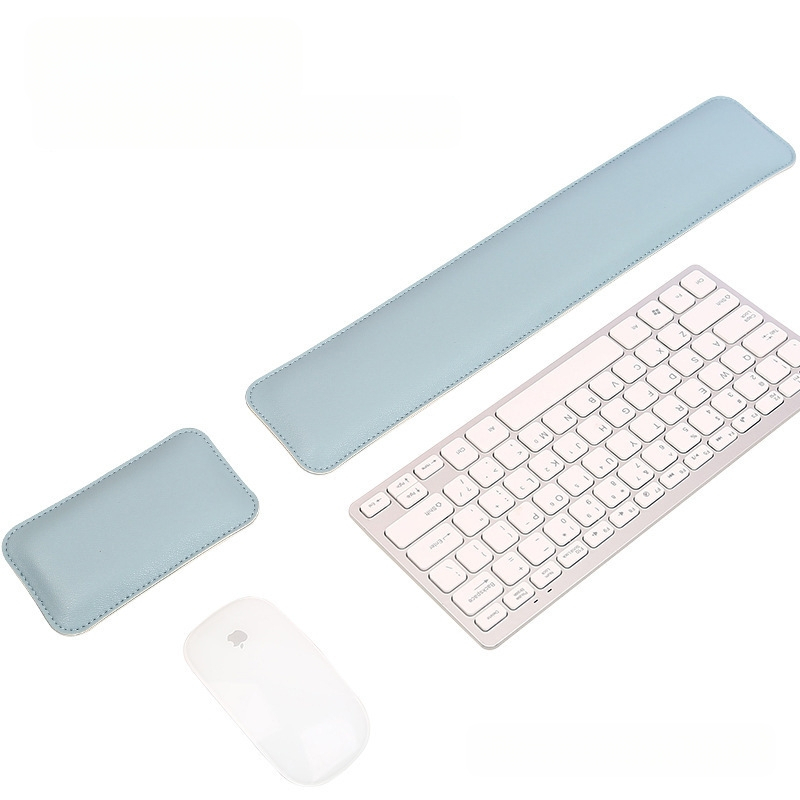 Piiriülene ühevärviline lihtne nahast hiirematt, eriti suur pehme randmetugi, klaviatuuri käetugi, arvutilauamatt, partii