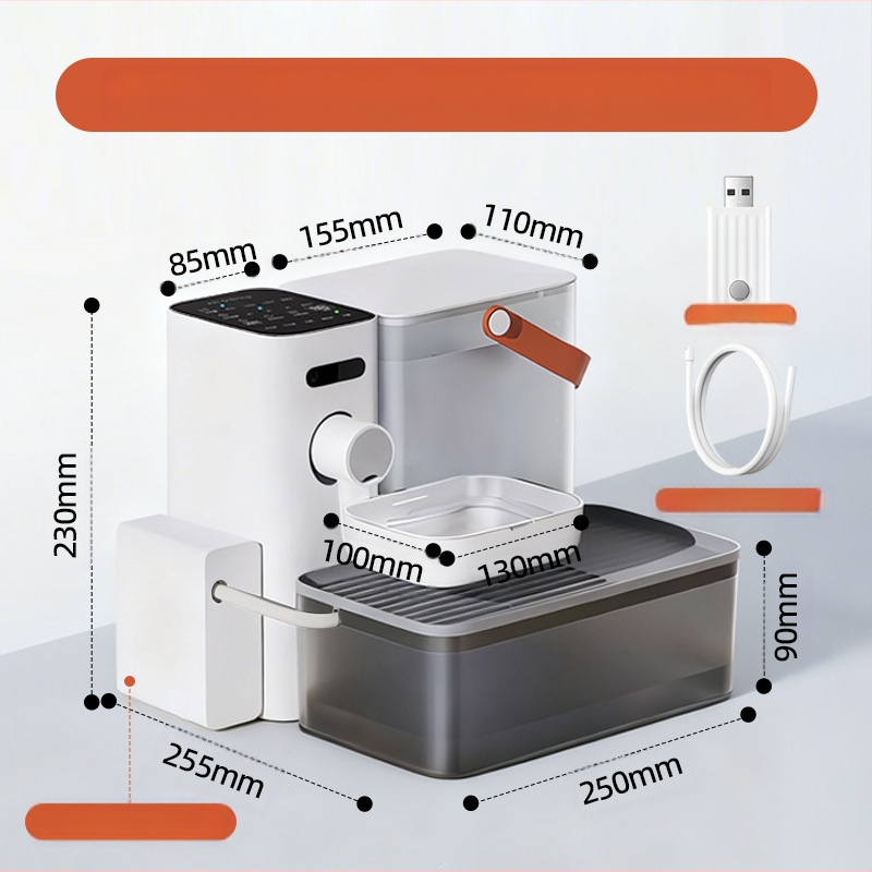 Amazon Explosions kassi veejaotur, mis tühjendab lemmiklooma automaatset veesööturit, lahti ühendatud nutika koera veejaoturit