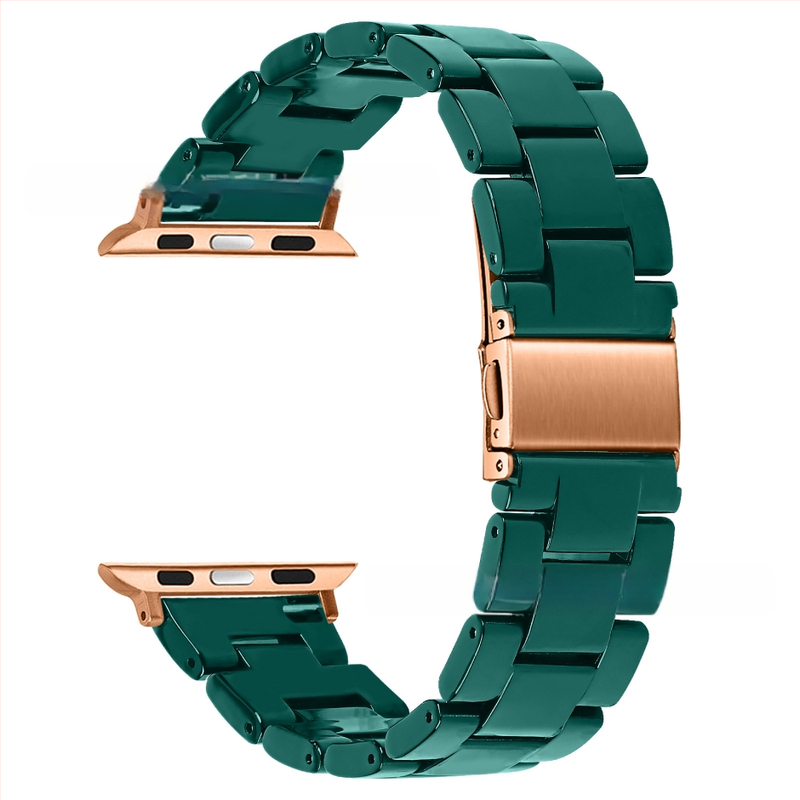 Sobib Apple Watch9 Apple Resin Strap + PC Diamond kahevärviline ümbris iWatch All-In-One komplektile