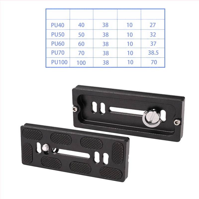 Tehase otseühendusega kaamera kiirkinnitusplaat panoraami/kallutamise kiirkinnitusplaat Klambrihoidik peegelkaamerale alumiiniumsulamist universaalne PU60 kiirkinnitusplaat