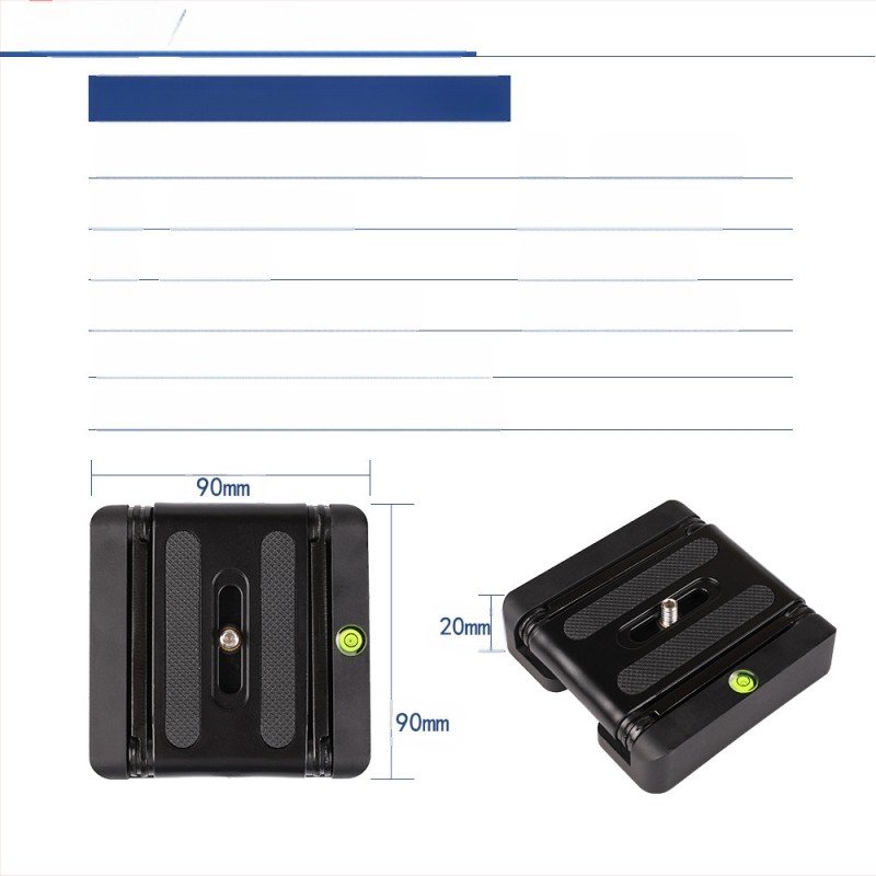 Tehase otseühendusega kaamera kiirkinnitusplaat panoraami/kallutamise kiirkinnitusplaat Klambrihoidik peegelkaamerale alumiiniumsulamist universaalne PU60 kiirkinnitusplaat