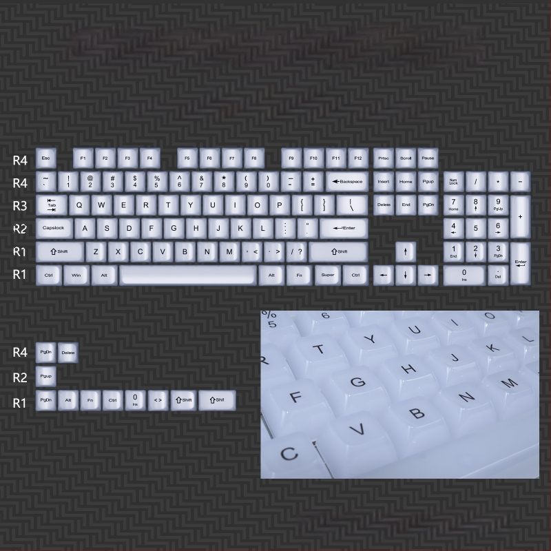 OEM väga valge marmorist kuulkork, arvuti täielikult läbipaistev, punane läbipaistev klahvikate 61 75 98 mehaaniline klaviatuurikate