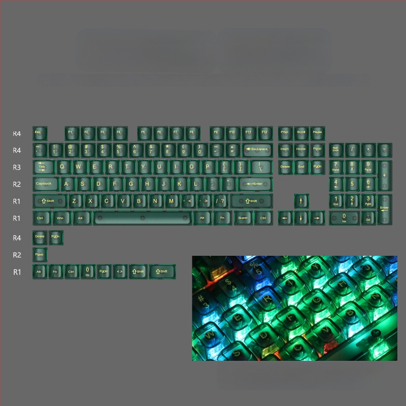 OEM väga valge marmorist kuulkork, arvuti täielikult läbipaistev, punane läbipaistev klahvikate 61 75 98 mehaaniline klaviatuurikate