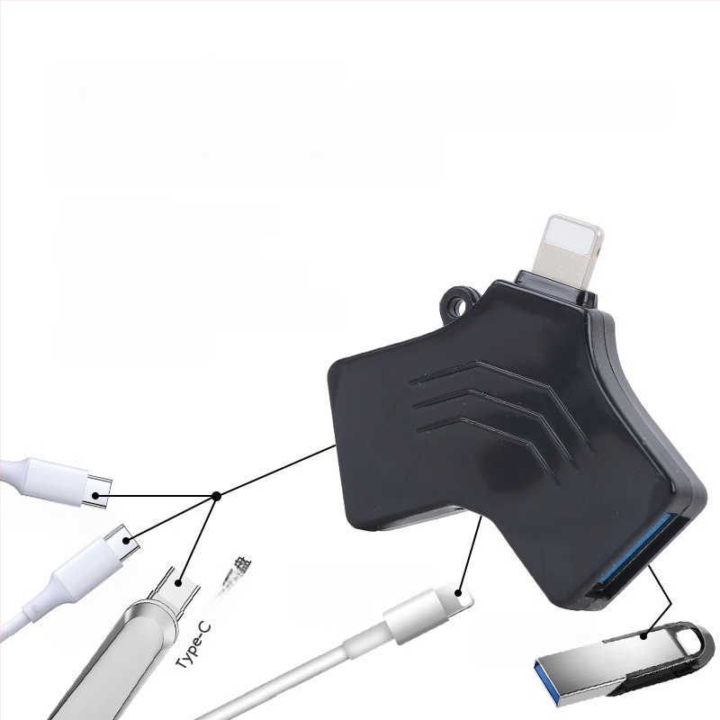 Tinka „Apple“ mobiliųjų telefonų adapteriui, iš kurio galima jungti C tipo USB ir du viename, PD15W įkrovimo ir duomenų perdavimo adapteriui.