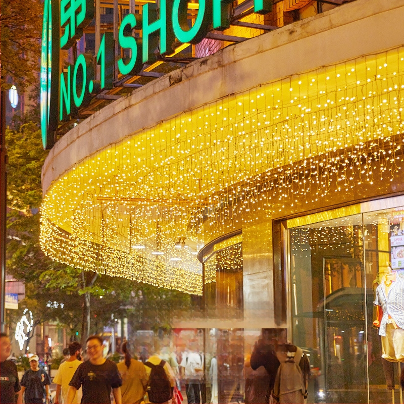 Internetes híresség vízesés fények villogó fények fűzőfények kültéri vízálló függöny kert udvar homlokzat dekoráció hangulat jégcsík fények