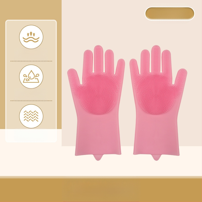 Silikoonist lemmikloomade supelkindad, hammustusvastased nõudepesukindad, pikendatud sametist veekindlad naiste köögipuhastuskindad majapidamistöödeks