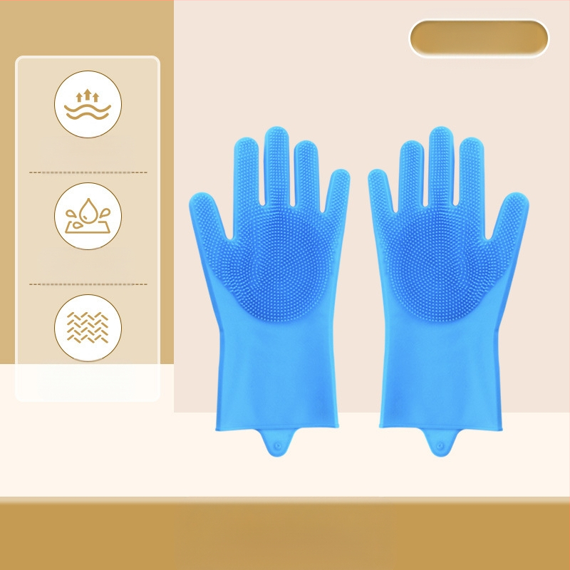 Silikoonist lemmikloomade supelkindad, hammustusvastased nõudepesukindad, pikendatud sametist veekindlad naiste köögipuhastuskindad majapidamistöödeks